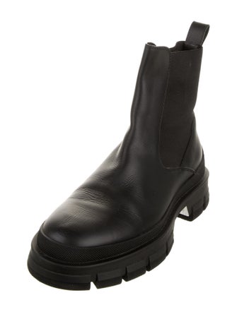 Moncler Leather Chelsea Boots