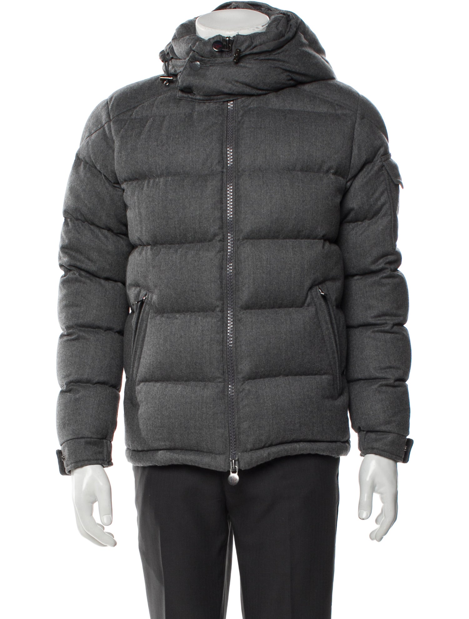 Moncler Quilted Pattern Virgin Wool Puffer Coat