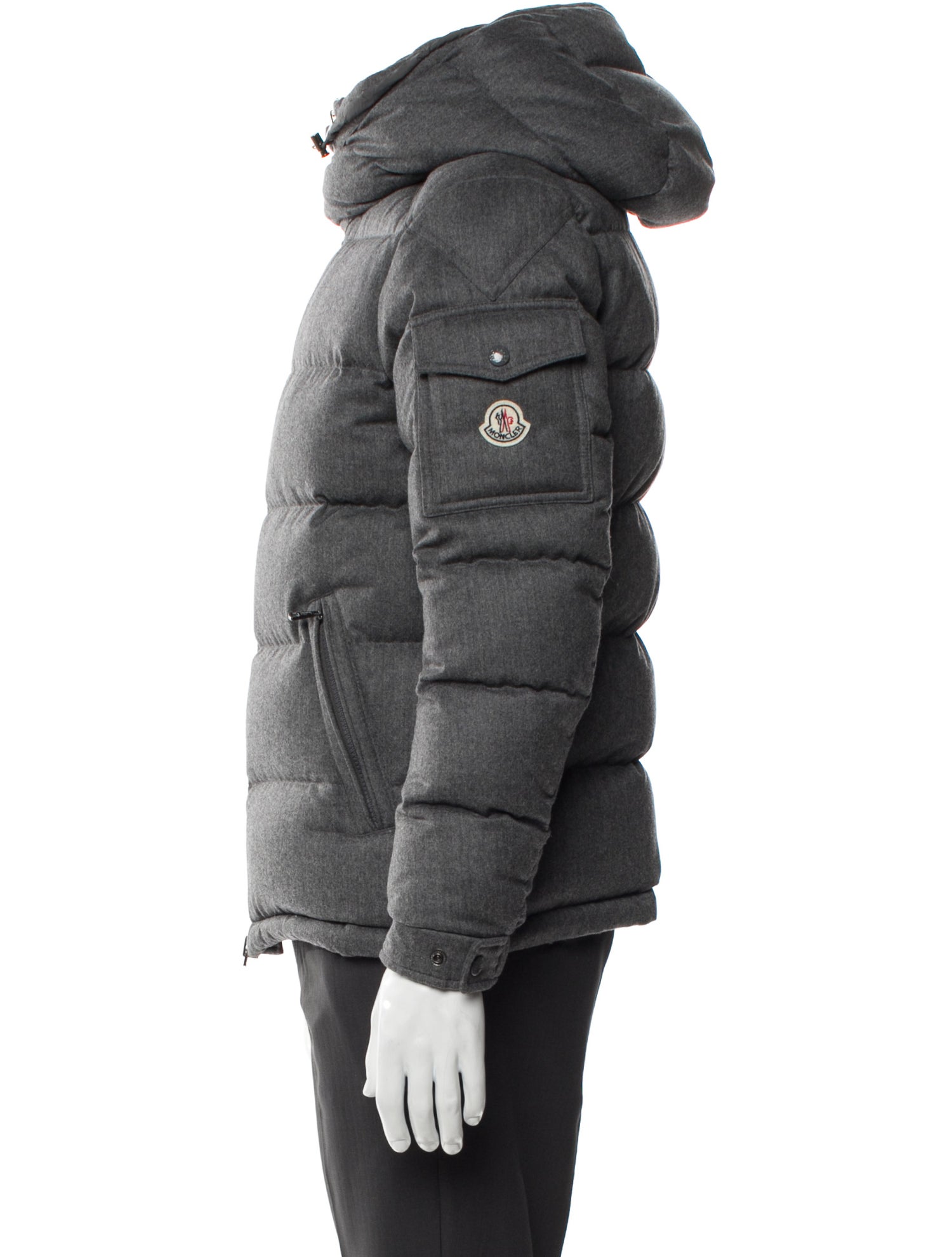 Moncler Quilted Pattern Virgin Wool Puffer Coat