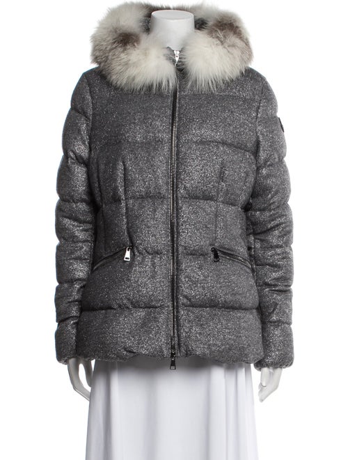 Moncler Virgin Wool Faux Fur Coat