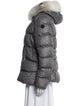 Moncler Virgin Wool Faux Fur Coat