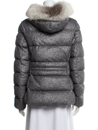 Moncler Virgin Wool Faux Fur Coat