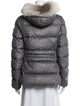 Moncler Virgin Wool Faux Fur Coat