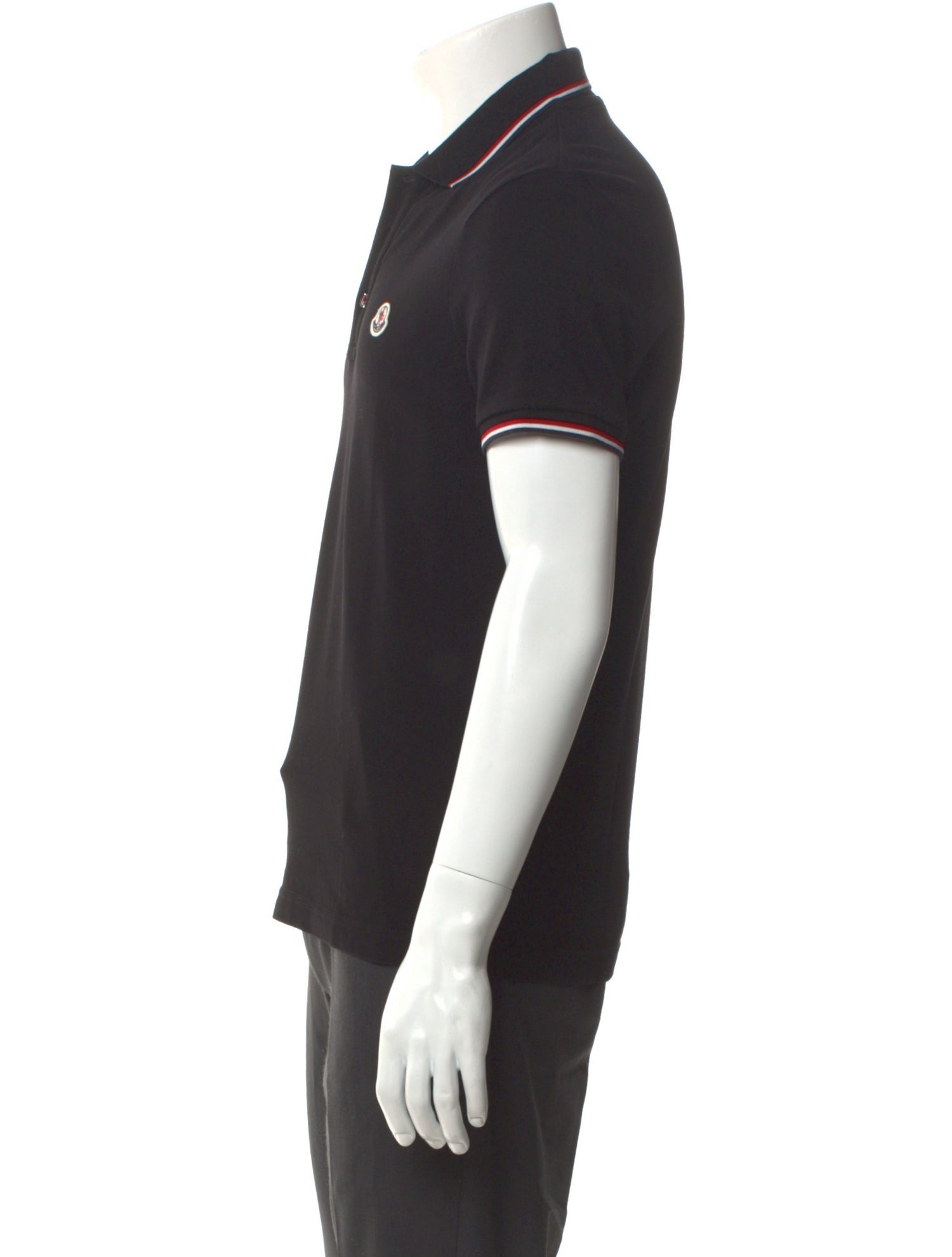 Moncler V-Neck Short Sleeve Polo Shirt