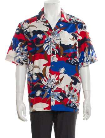 Moncler Floral Print Short Sleeve Shirt