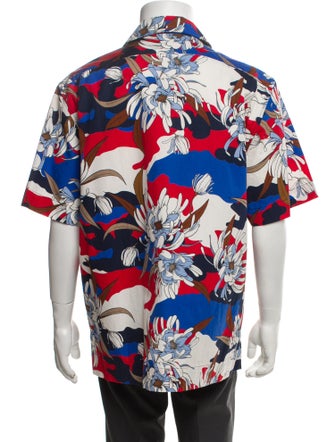 Moncler Floral Print Short Sleeve Shirt