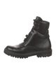 Moncler Signature Logo Leather Combat Boots