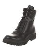 Moncler Signature Logo Leather Combat Boots