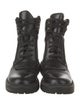 Moncler Signature Logo Leather Combat Boots