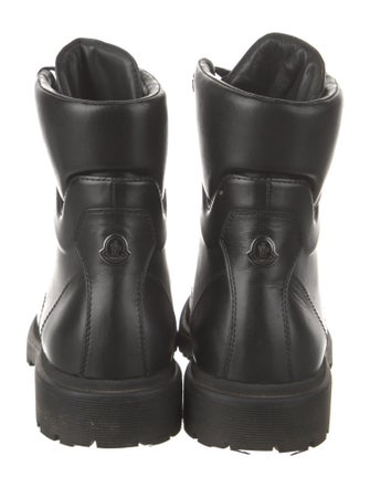Moncler Signature Logo Leather Combat Boots