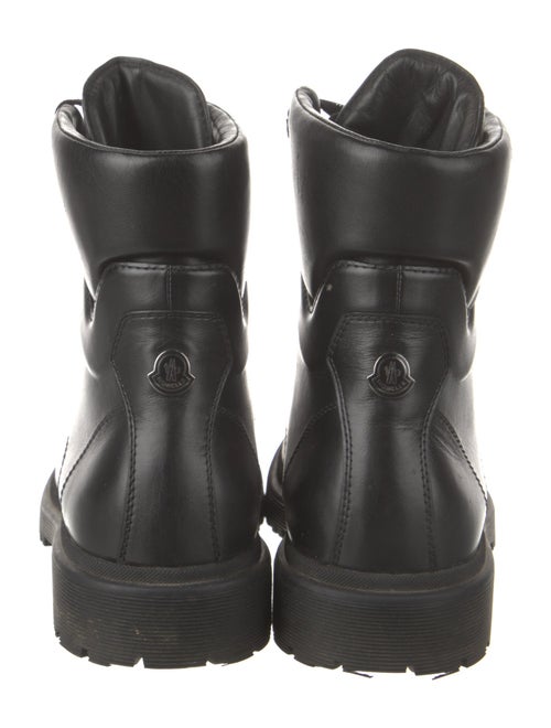 Moncler Signature Logo Leather Combat Boots
