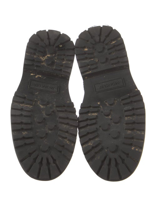 Moncler Signature Logo Leather Combat Boots