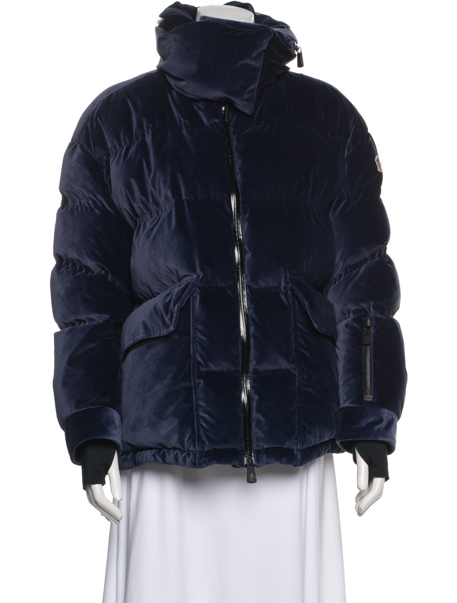 Moncler Grenoble Velvet Faux Fur Jacket