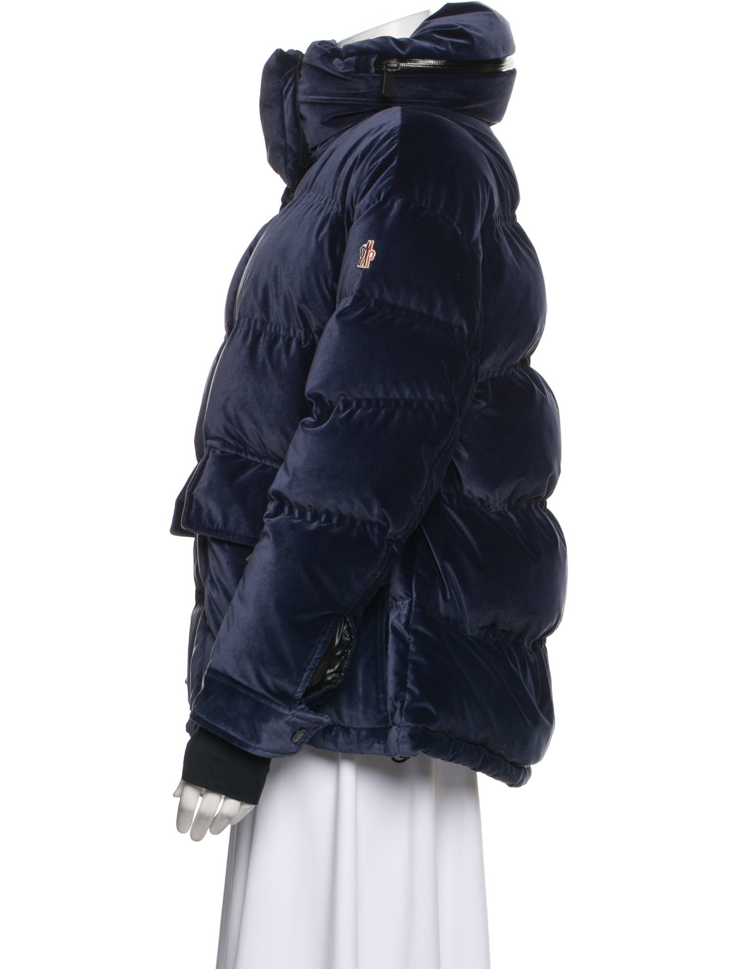 Moncler Grenoble Velvet Faux Fur Jacket
