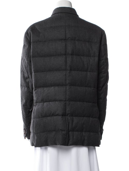 Moncler Wool Plaid Print Jacket