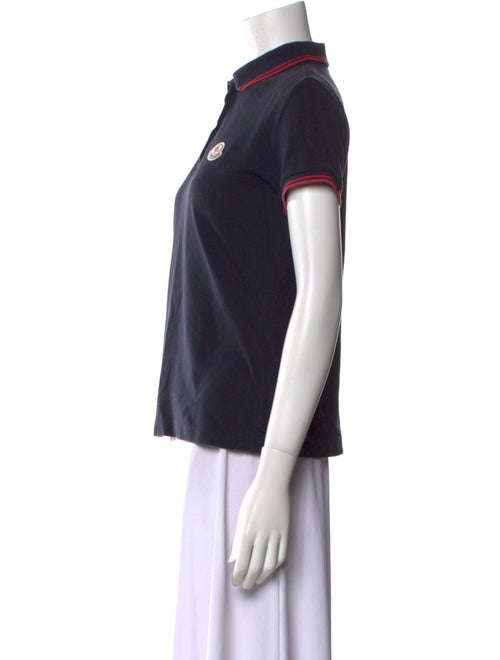Moncler Mock Neck Short Sleeve Polo