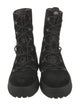 Moncler Suede Embroidered Accent Lace-Up Boots