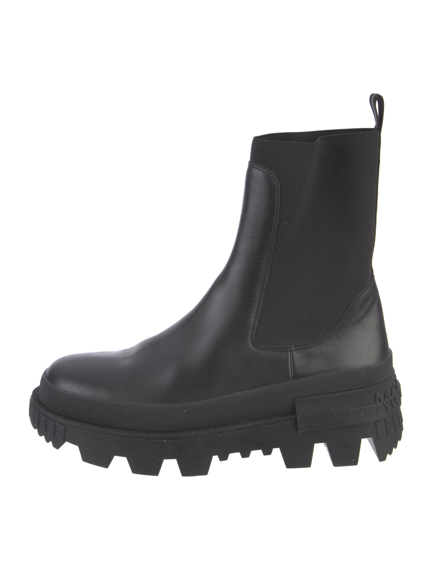 Moncler Leather Chelsea Boots