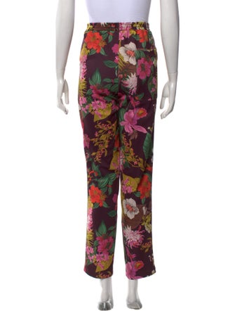 Moncler Floral Print Skinny Leg Pants