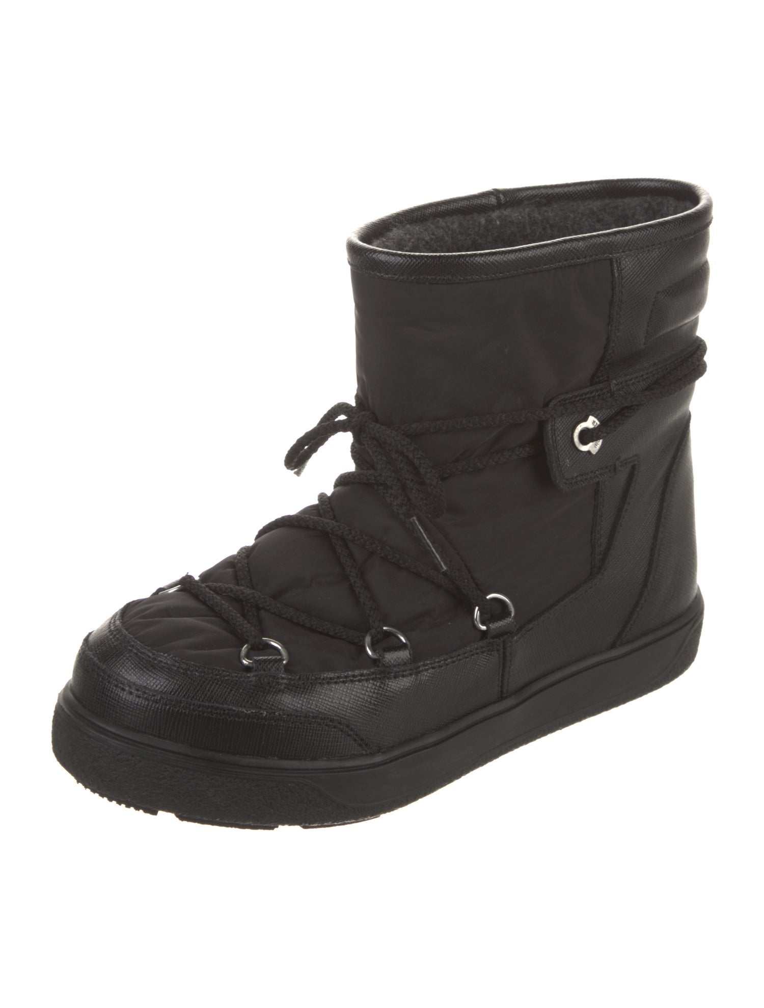 Moncler Nylon Lace-Up Boots