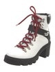 Moncler Leather Colorblock Pattern Combat Boots