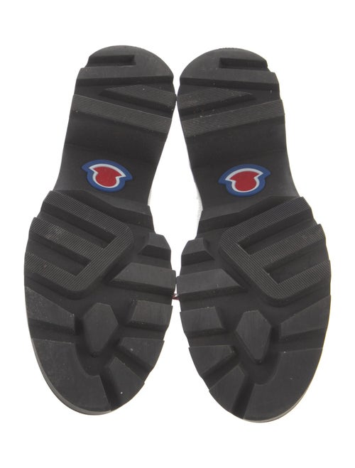 Moncler Leather Colorblock Pattern Combat Boots