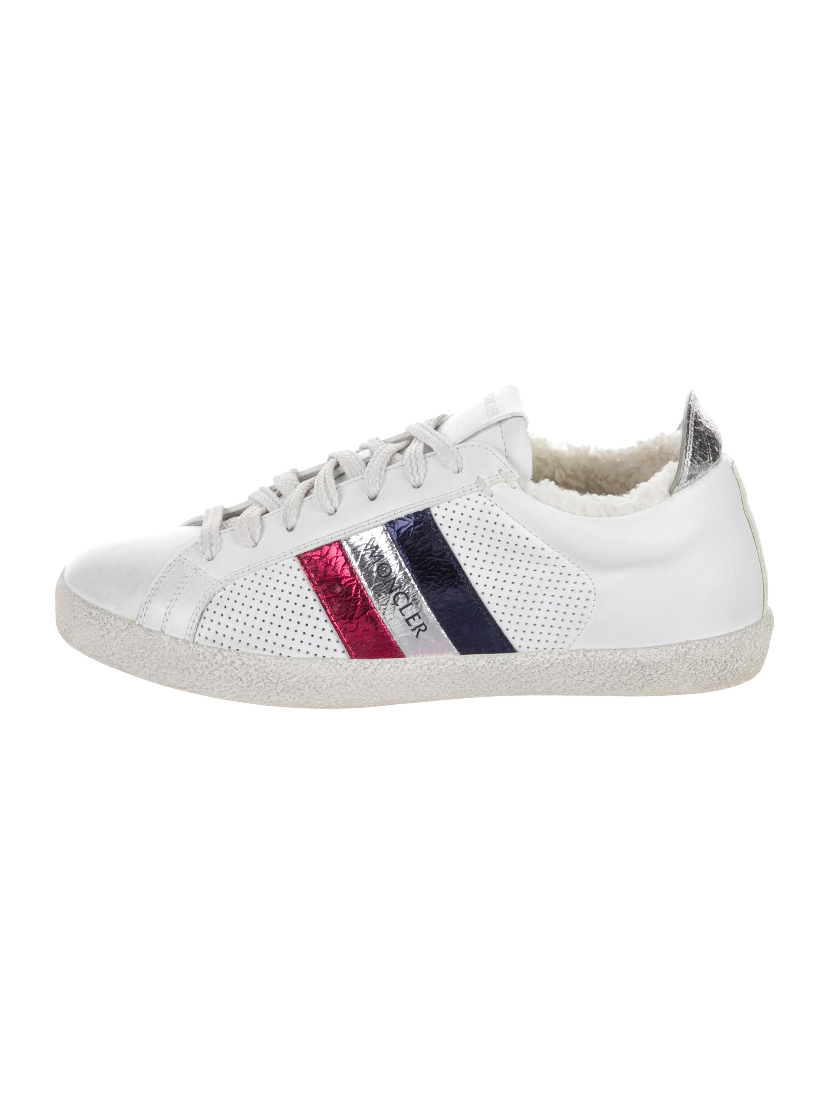 Moncler Leather Lasercut Accents Sneakers