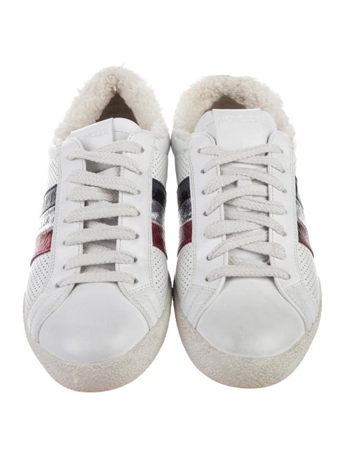 Moncler Leather Lasercut Accents Sneakers