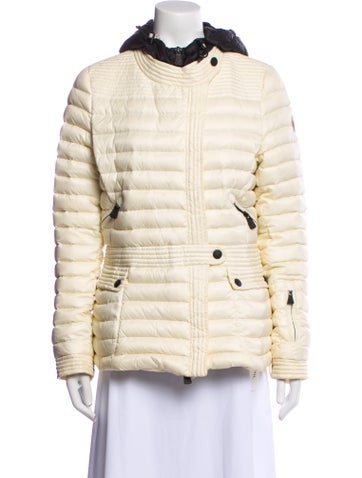 Pre-owned Moncler Nylon Striped Jacket In Neutral