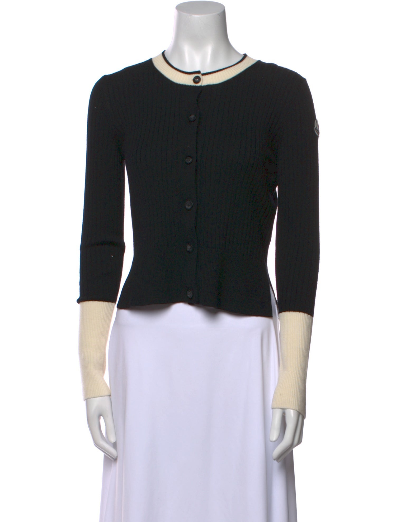 Moncler Virgin Wool Colorblock Pattern Sweater