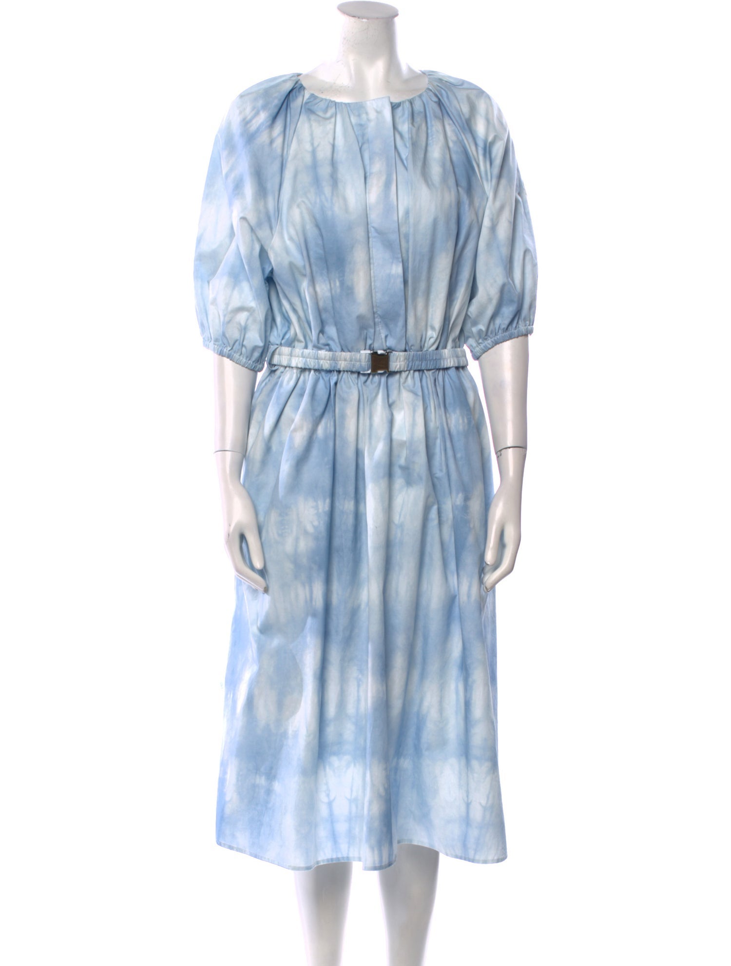 Moncler Tie-Dye Print Midi Length Dress