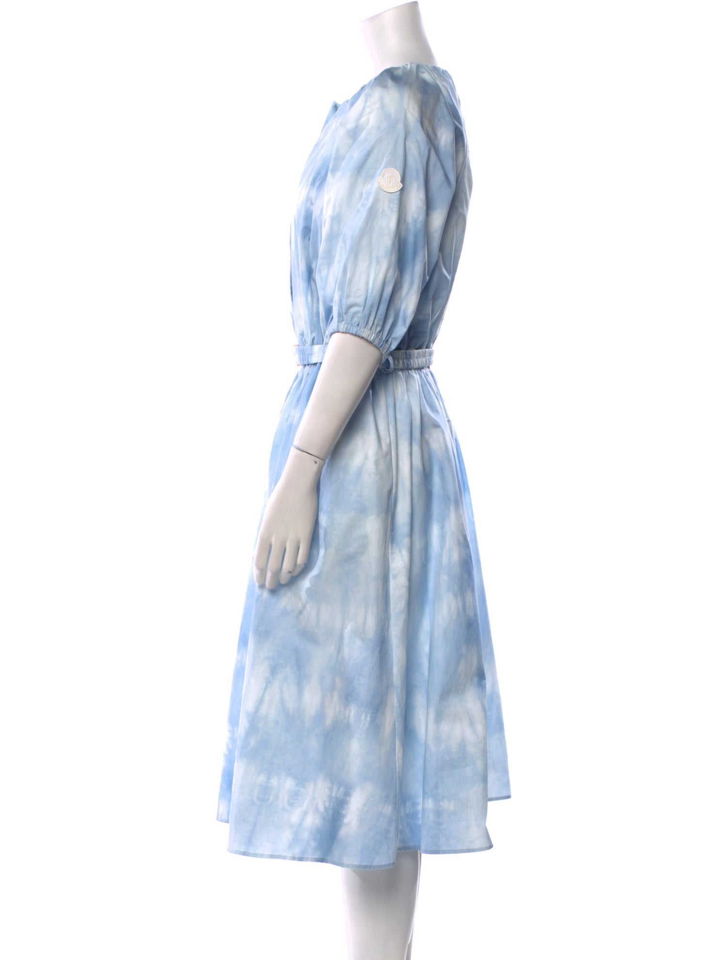 Moncler Tie-Dye Print Midi Length Dress