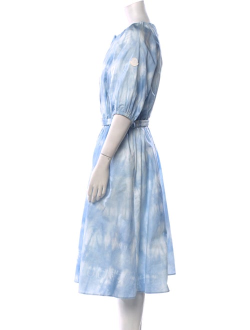 Moncler Tie-Dye Print Midi Length Dress