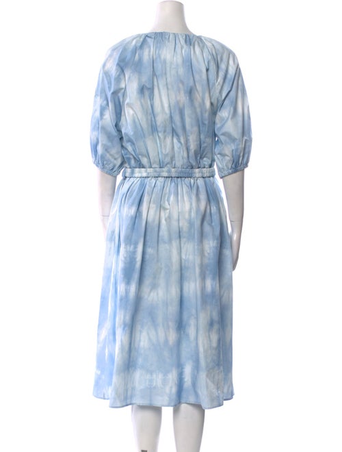 Moncler Tie-Dye Print Midi Length Dress
