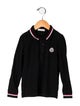 Moncler Embroidered Polo Long Sleeve Top