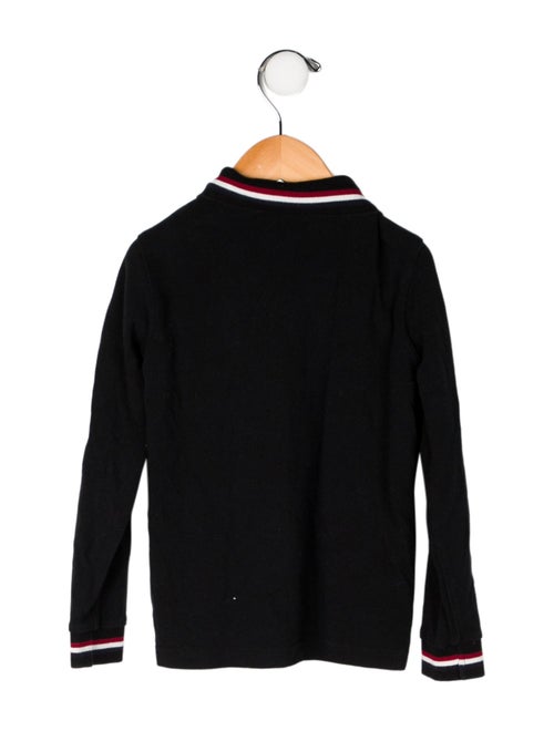 Moncler Embroidered Polo Long Sleeve Top