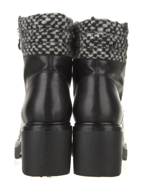 Moncler Leather Printed Combat Boots