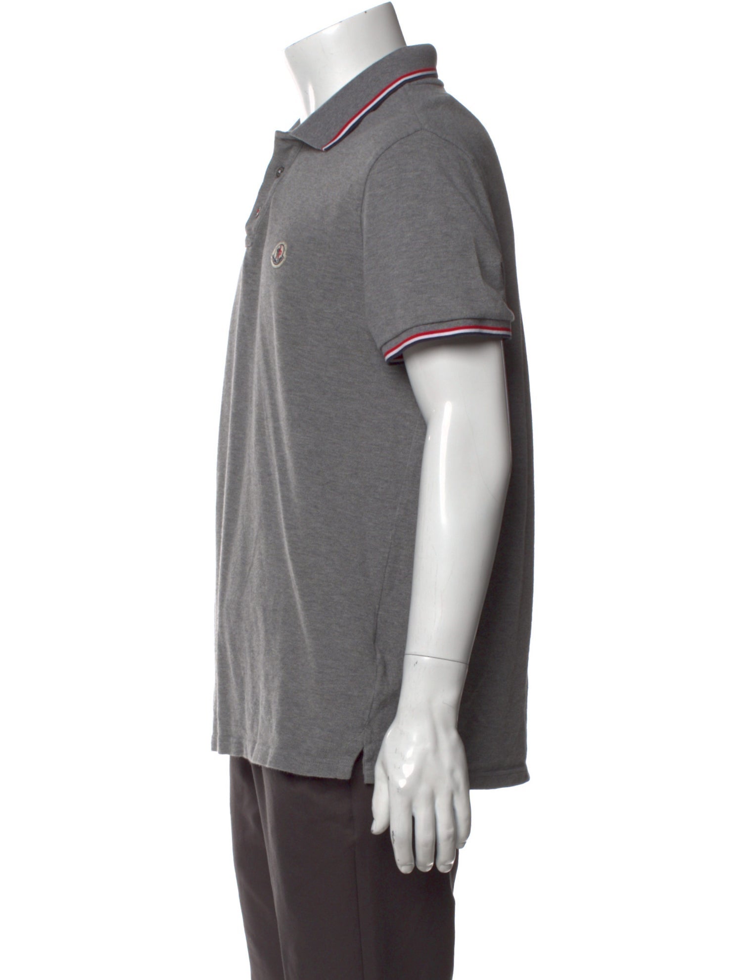 Moncler V-Neck Short Sleeve Polo Shirt