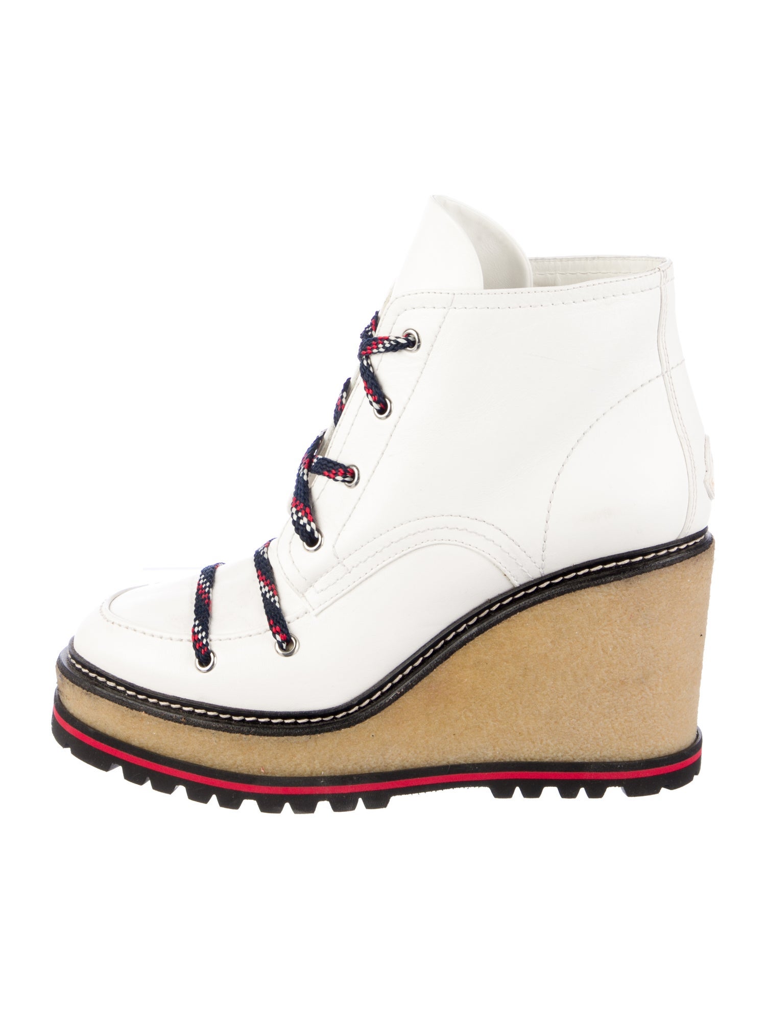Moncler Leather Lace-Up Boots
