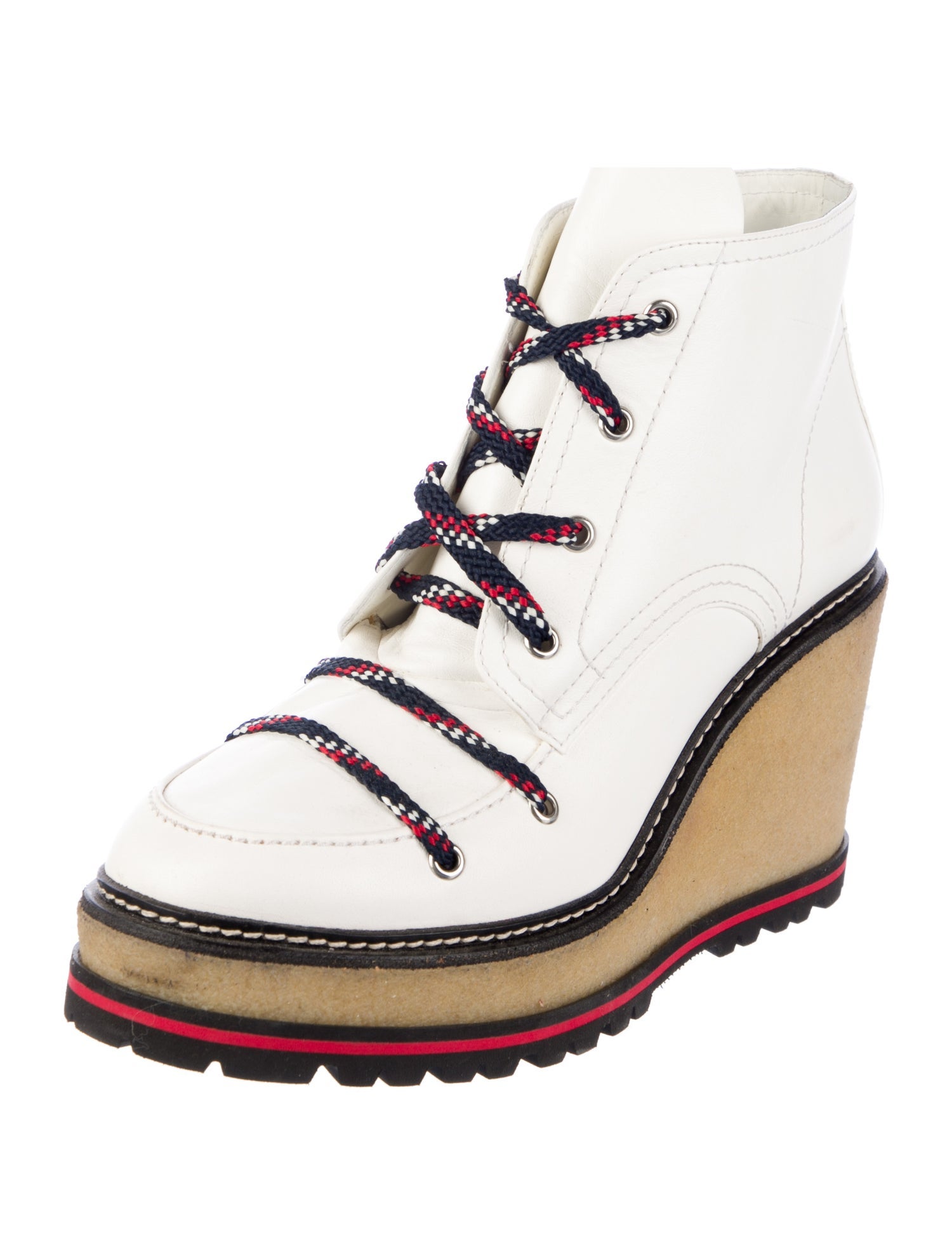 Moncler Leather Lace-Up Boots
