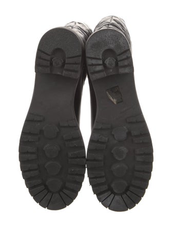 Moncler Quilted Pattern Leather Boots