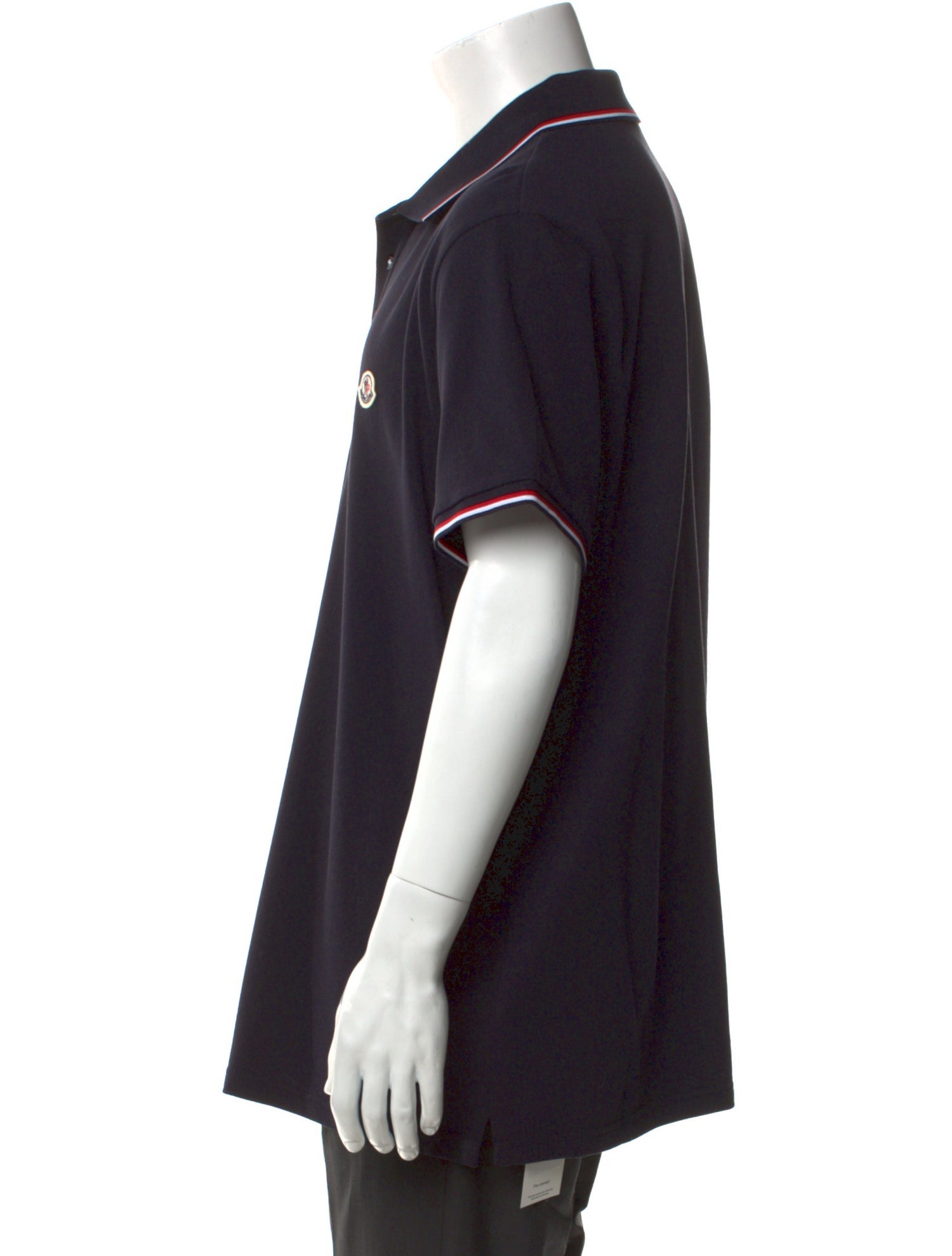 Moncler V-Neck Short Sleeve Polo Shirt