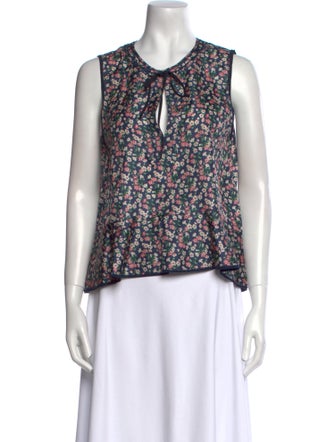 Moncler Silk Floral Print Blouse