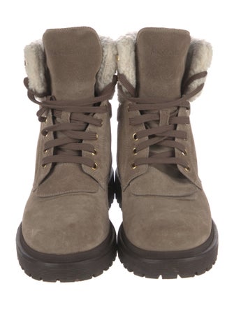 Moncler Suede Combat Boots