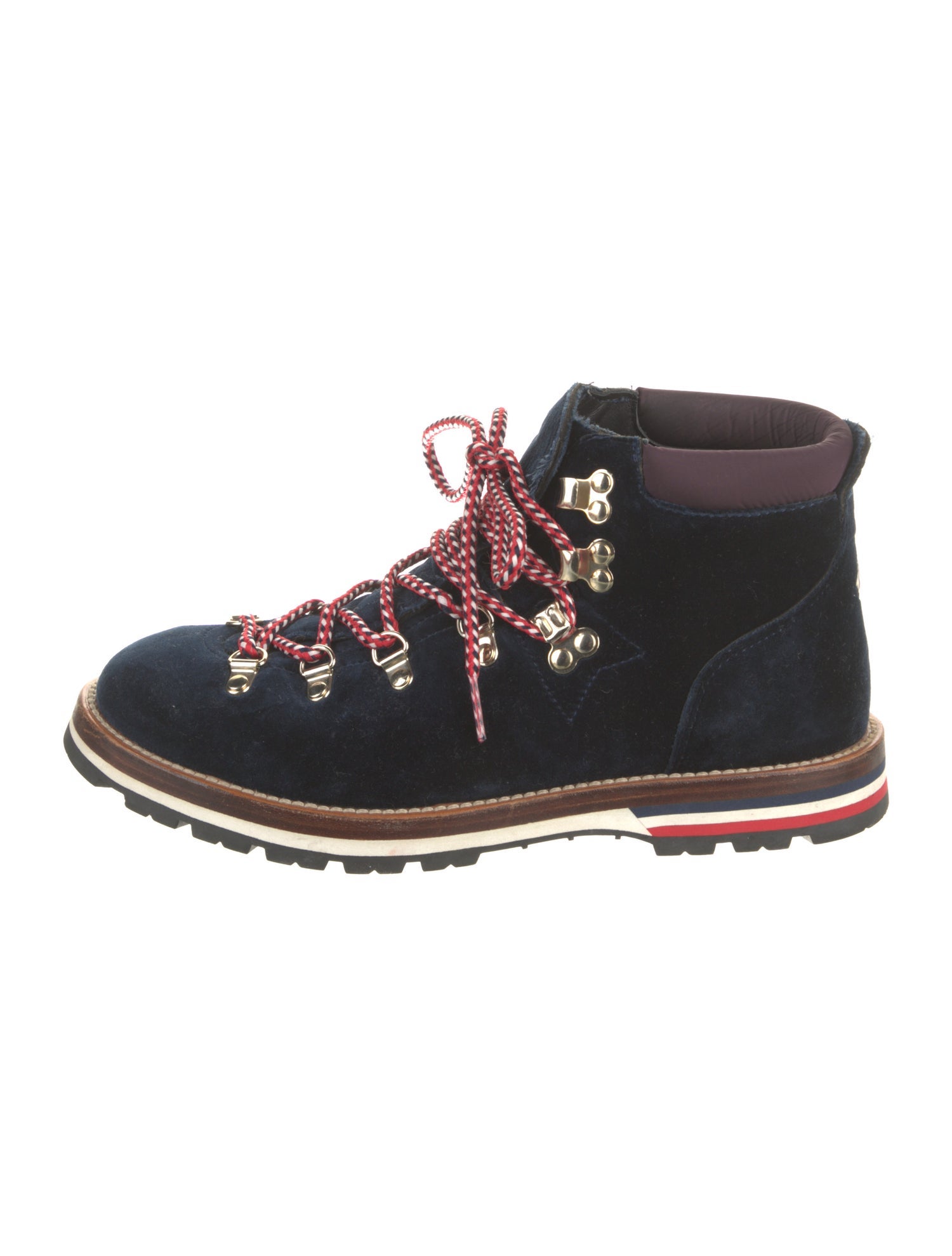 Moncler Suede Lace-Up Boots