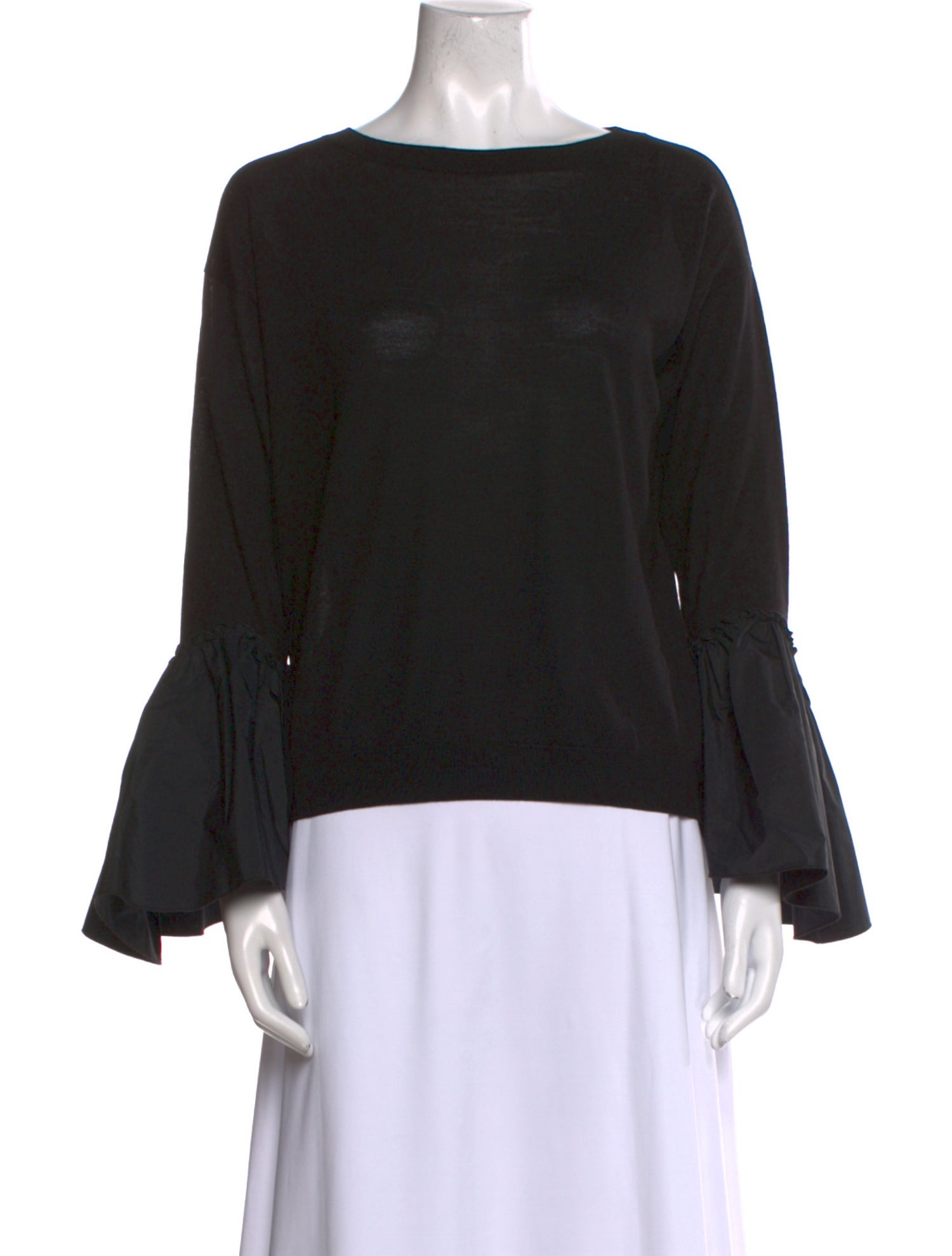 Moncler Virgin Wool Bateau Neckline Top