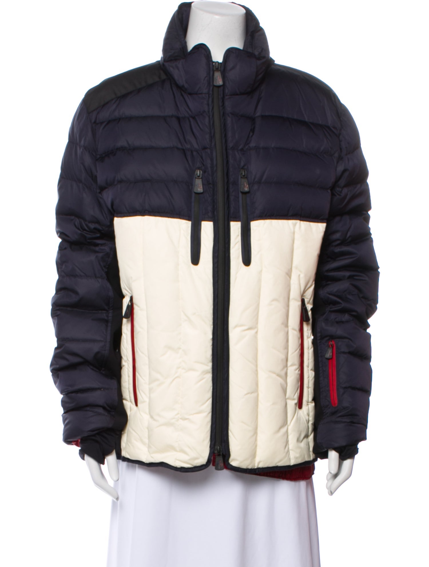 Moncler Colorblock Pattern Bomber Jacket