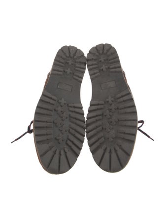 Moncler Ponyhair Lace-Up Boots