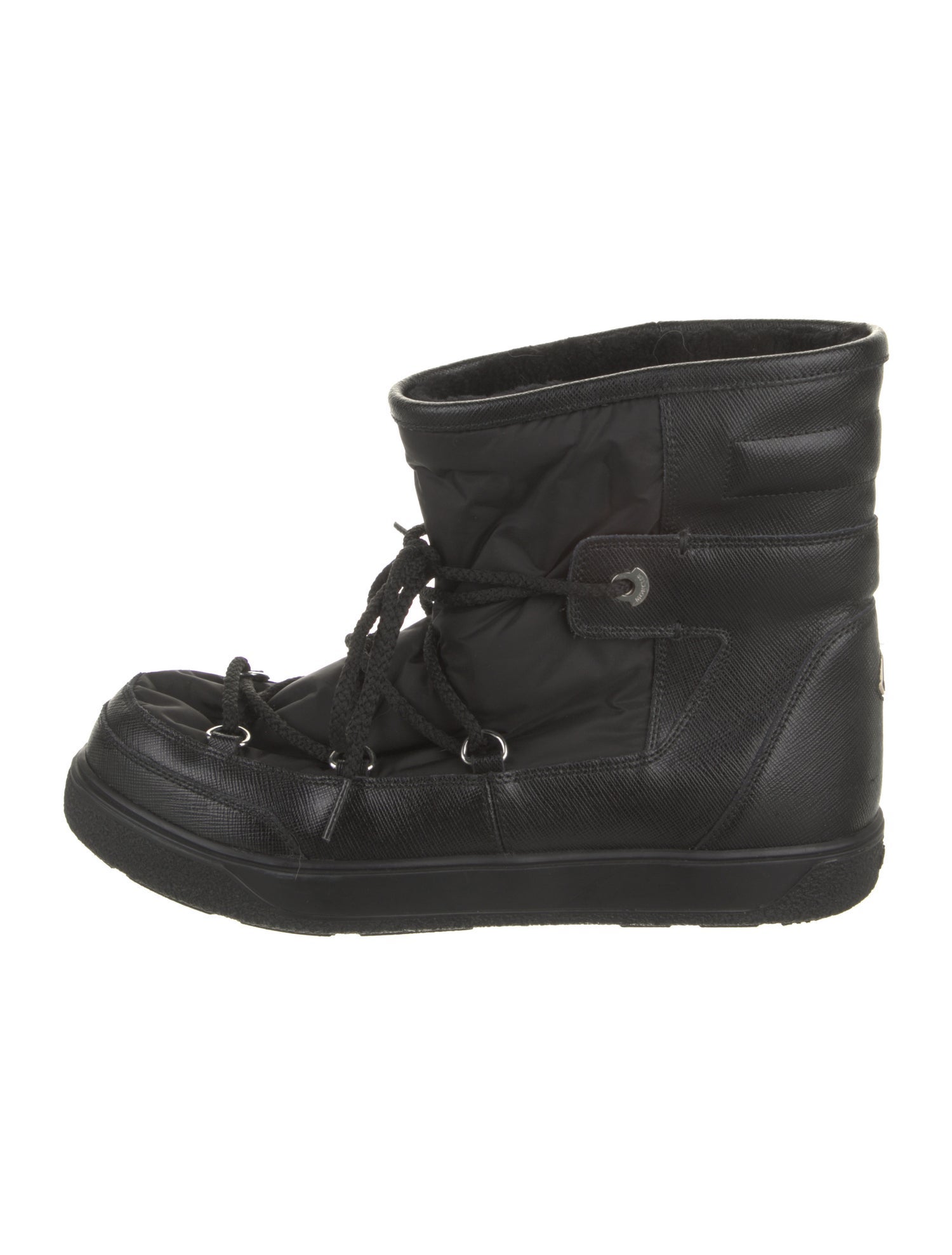 Moncler Leather Lace-Up Boots