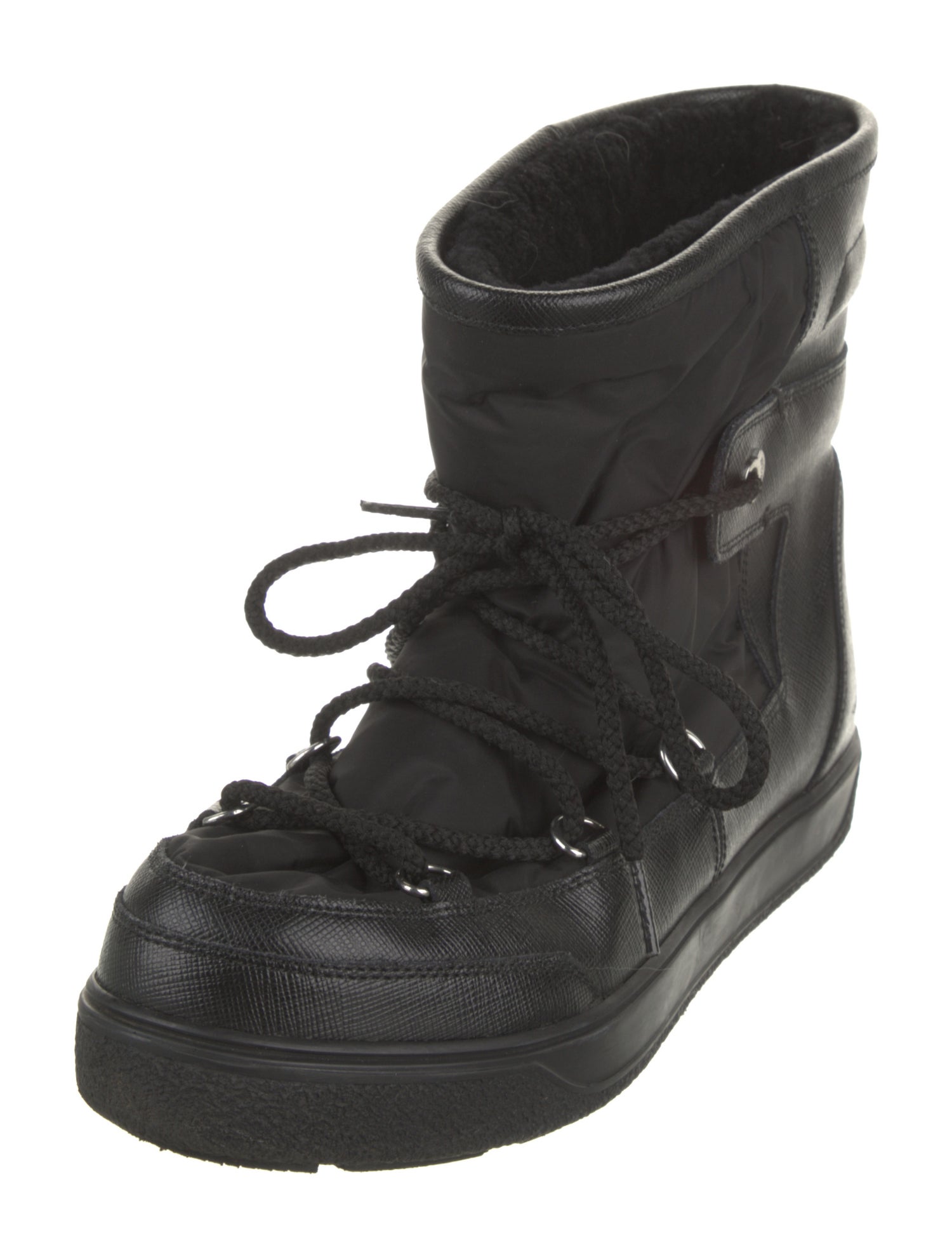 Moncler Leather Lace-Up Boots